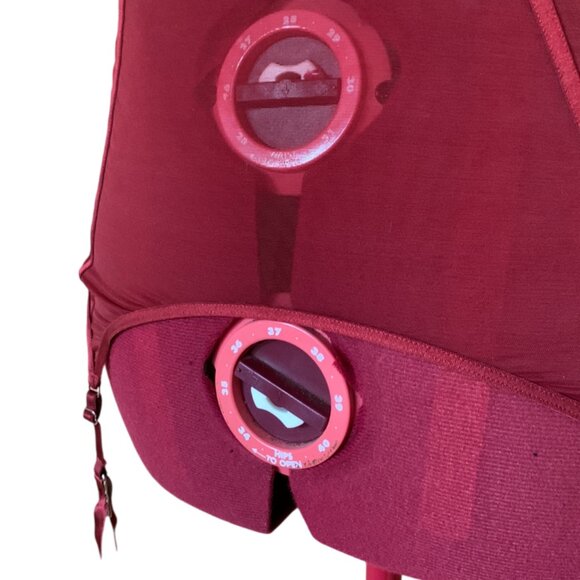 BLUSH - RED Lingerie Cami semi-sheer mesh with garter straps - large - Picture 8 of 11